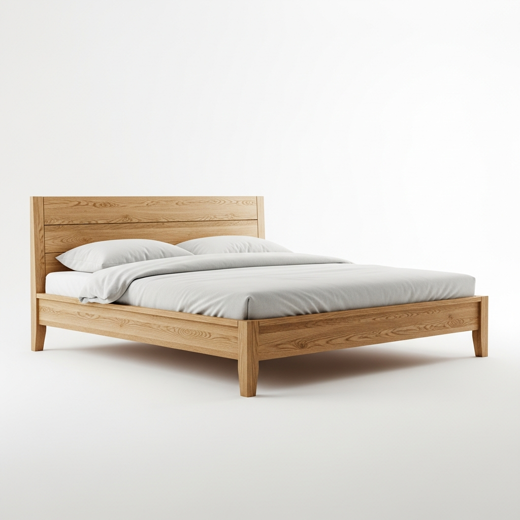 AI-generated reference image of a kingsize oak bed